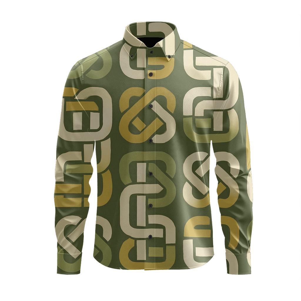 Modular Knot Grid unique graphic long sleeve shirts