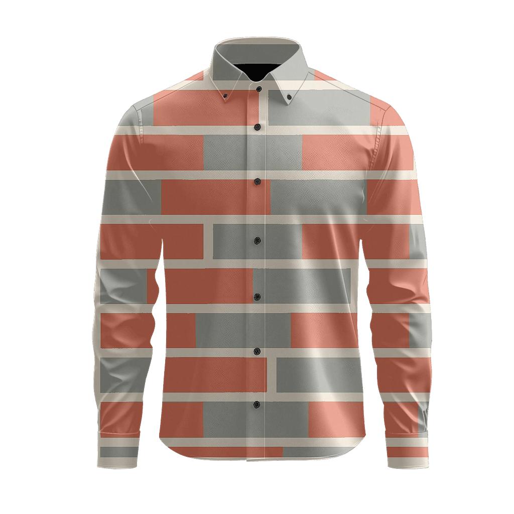 Offset Block Rhythm comfortable casual long sleeves