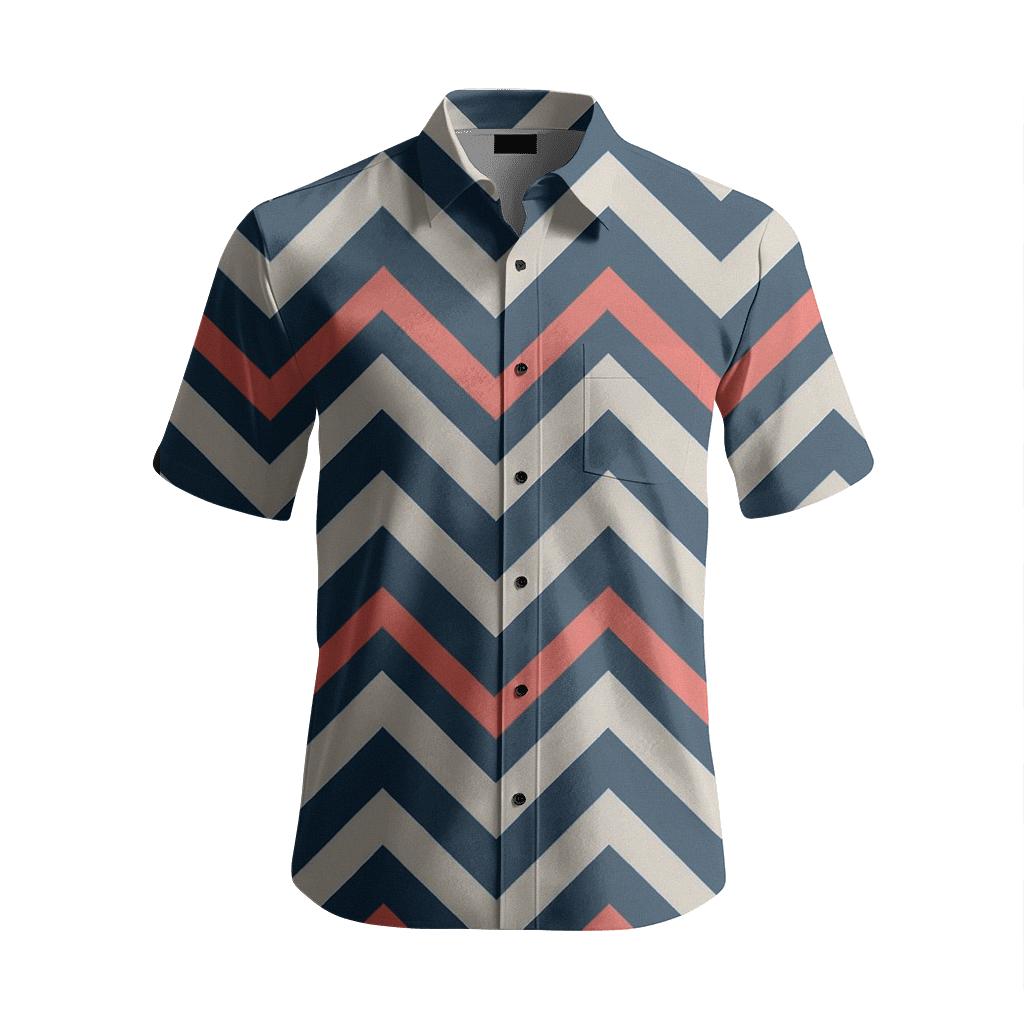 Chevron Pulse Field personalized casual short sleeves