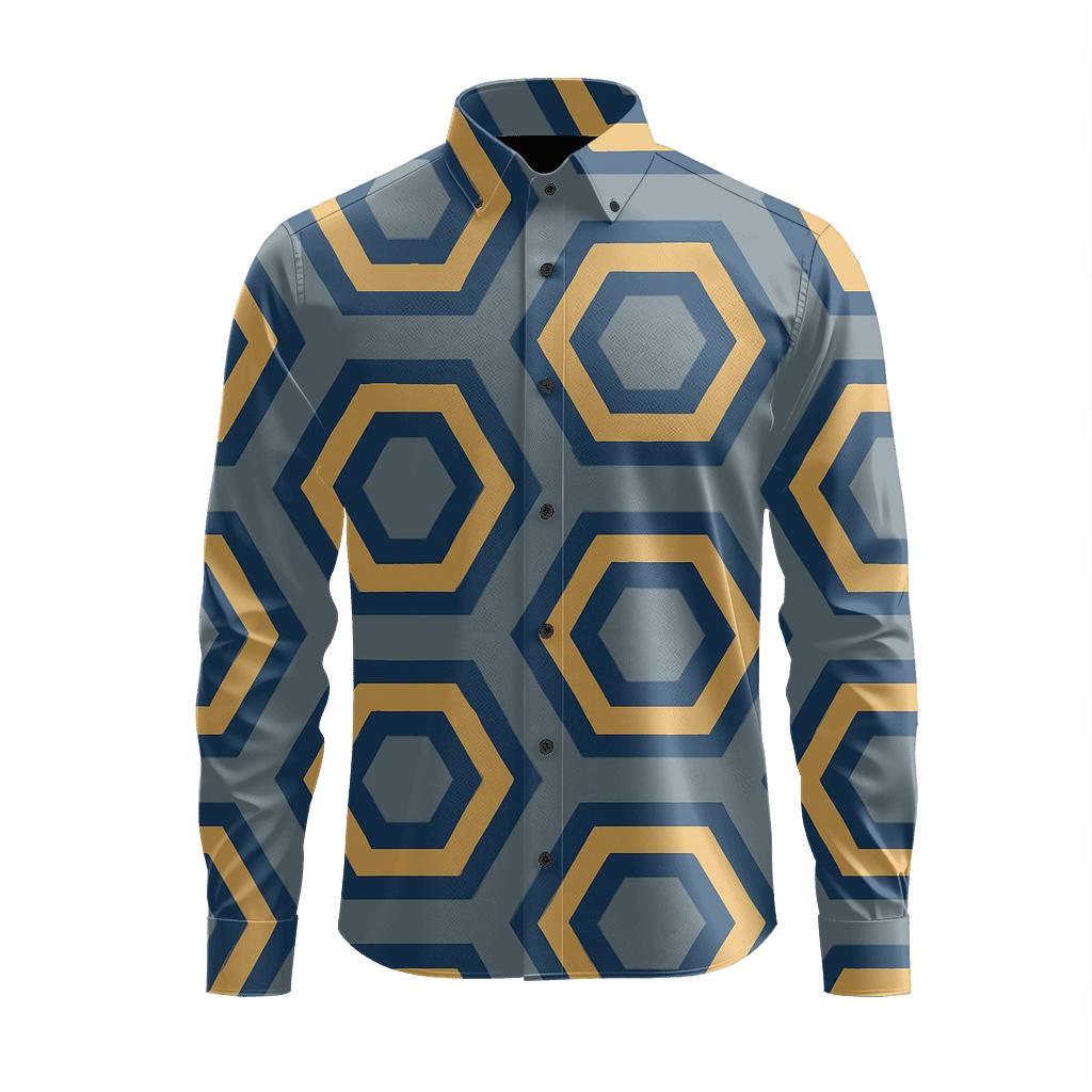 Hex Ring Shuffle designer printed long sleeve tops