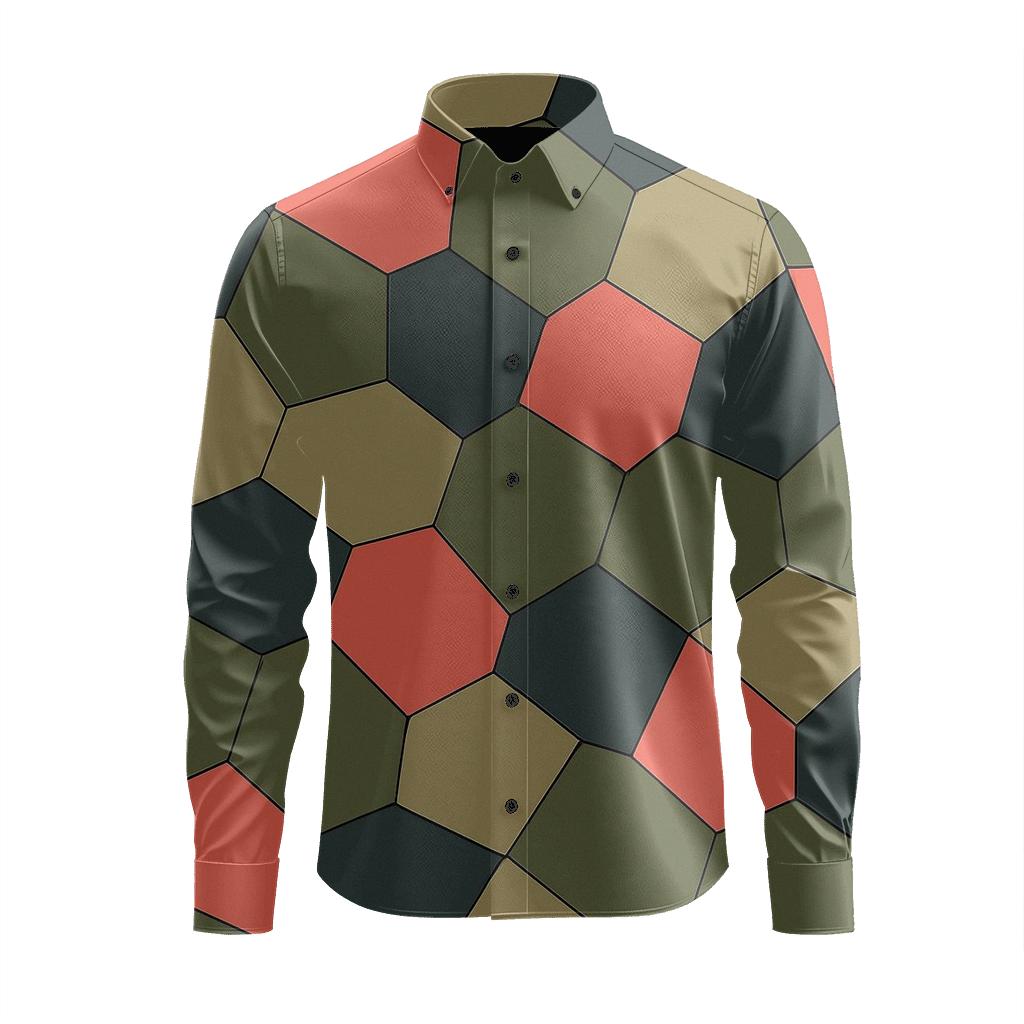 Angular Patch Tessellation personalized cotton long sleeves