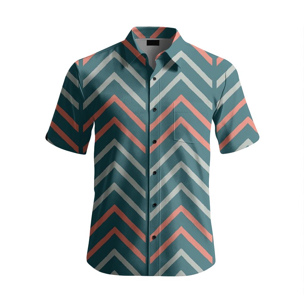 Chevron Pulse Field stylish fitted short sleeve tees