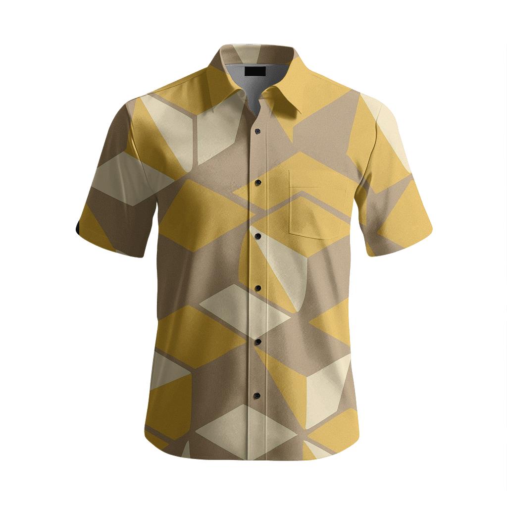 Cell Split Honeycomb unique graphic short sleeve shirts