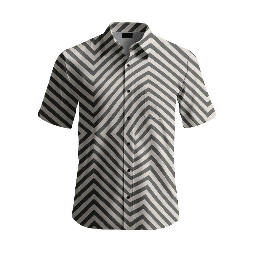 Chevron Moire Field custom short sleeve shirts