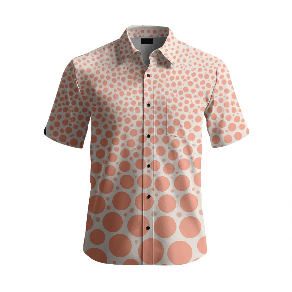 Micro Dot Gradient Field comfortable cotton short sleeves