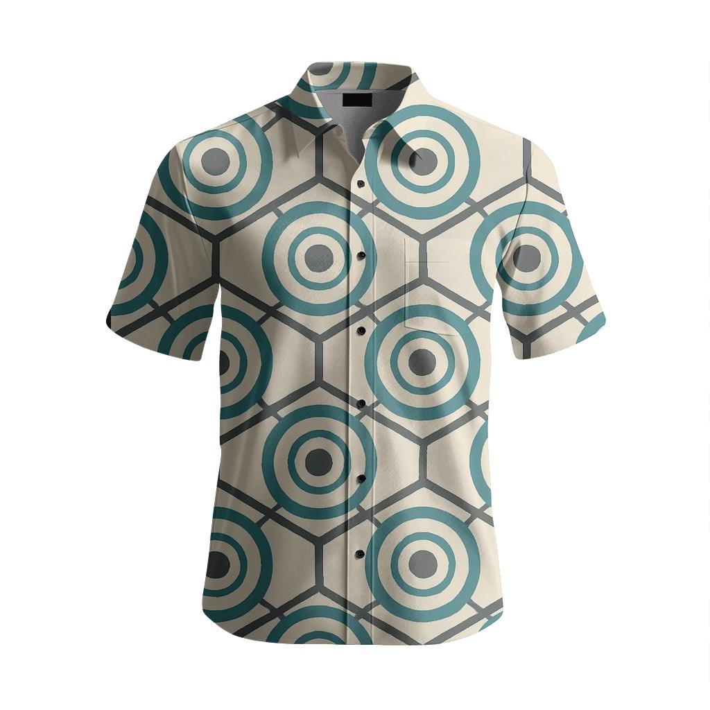 Radial Ring Lattice custom short sleeve shirts