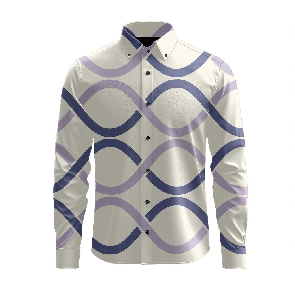 Sine Ribbon Weave designer printed long sleeve tops