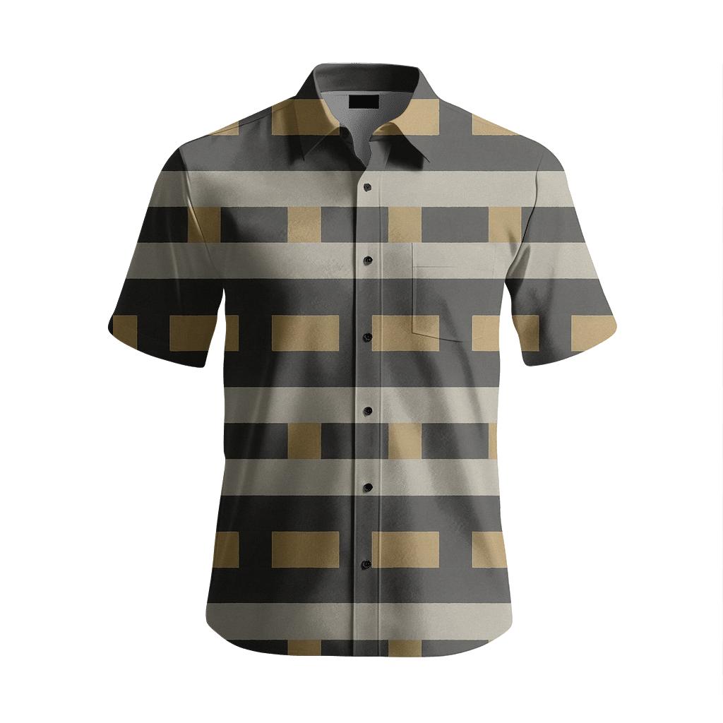 Band Ladder Modulation designer printed short sleeve tops