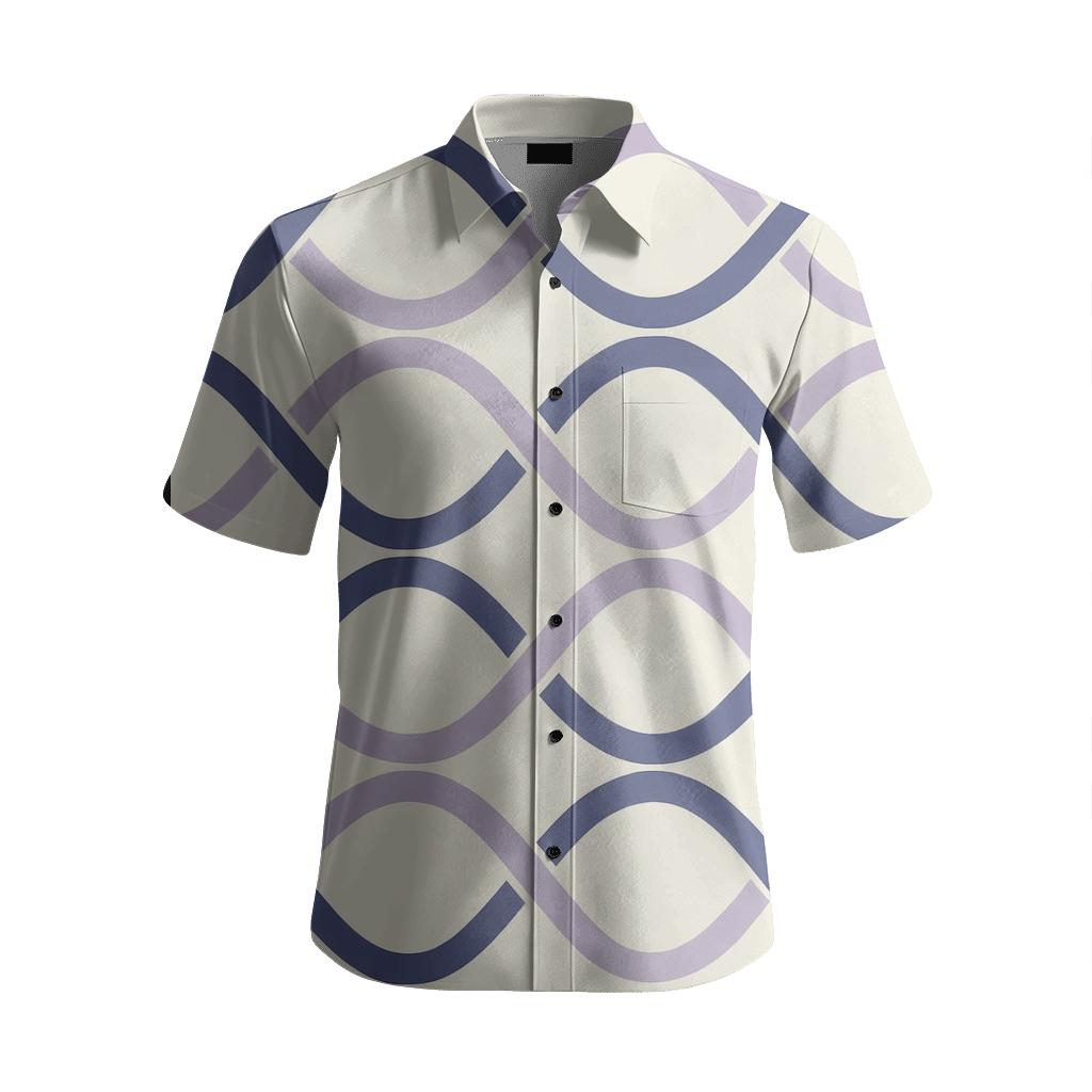 Sine Ribbon Weave unique graphic short sleeve shirts