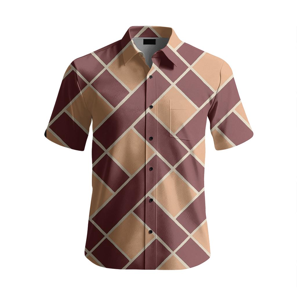 Oblique Rhombus Lace designer printed short sleeve tops