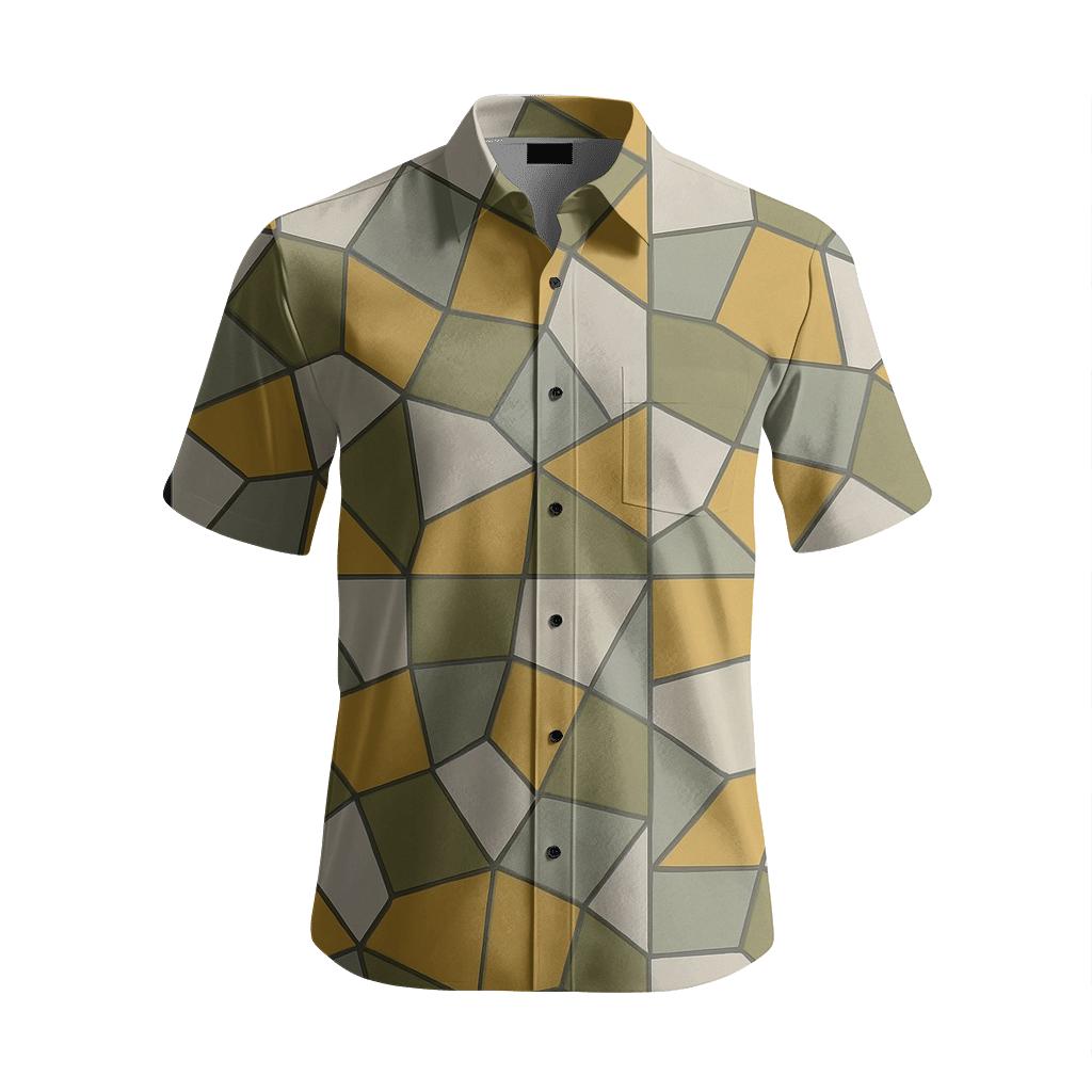 Cell Split Mosaic designer printed short sleeve tops