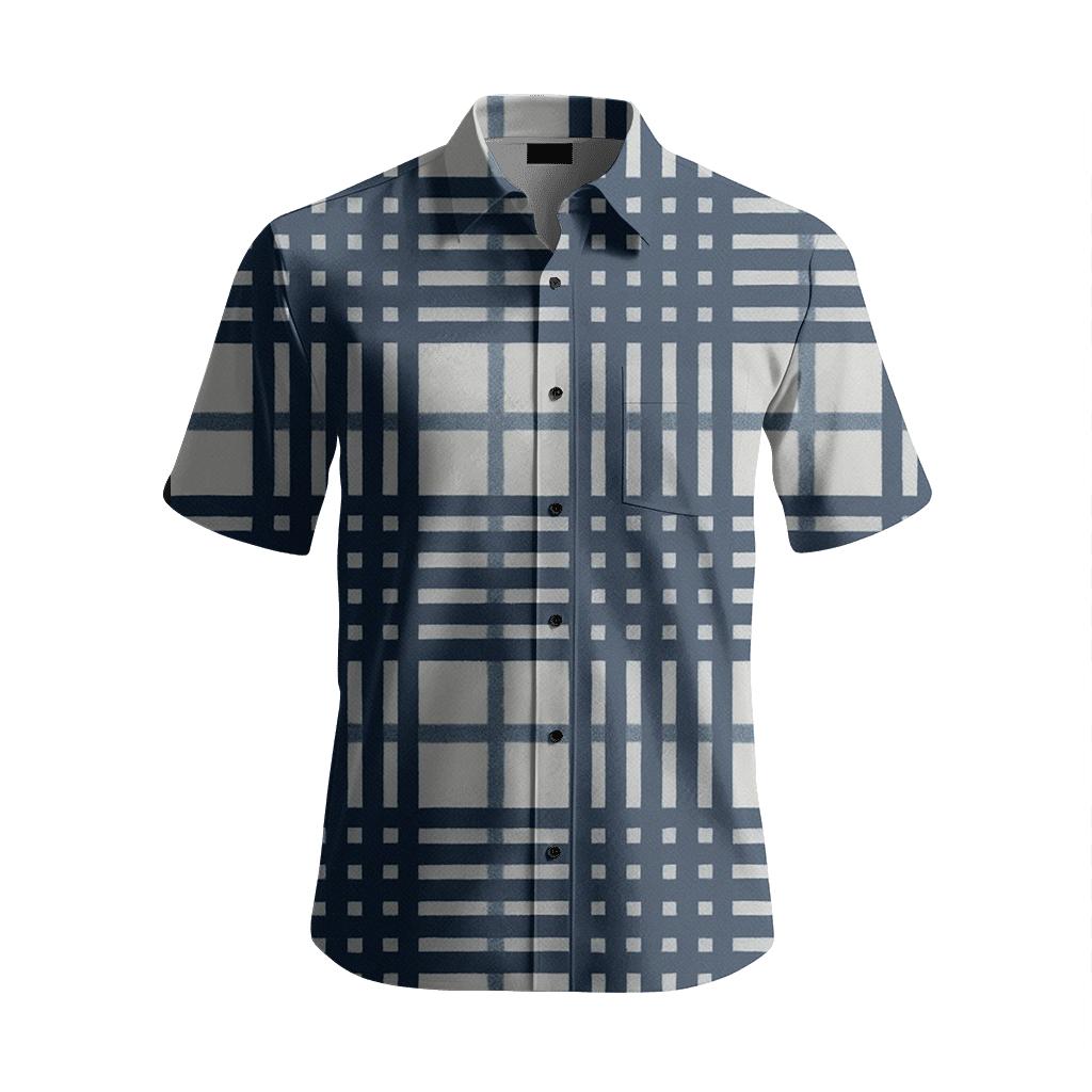 Linear Crosshatch Thesis designer printed short sleeve tops