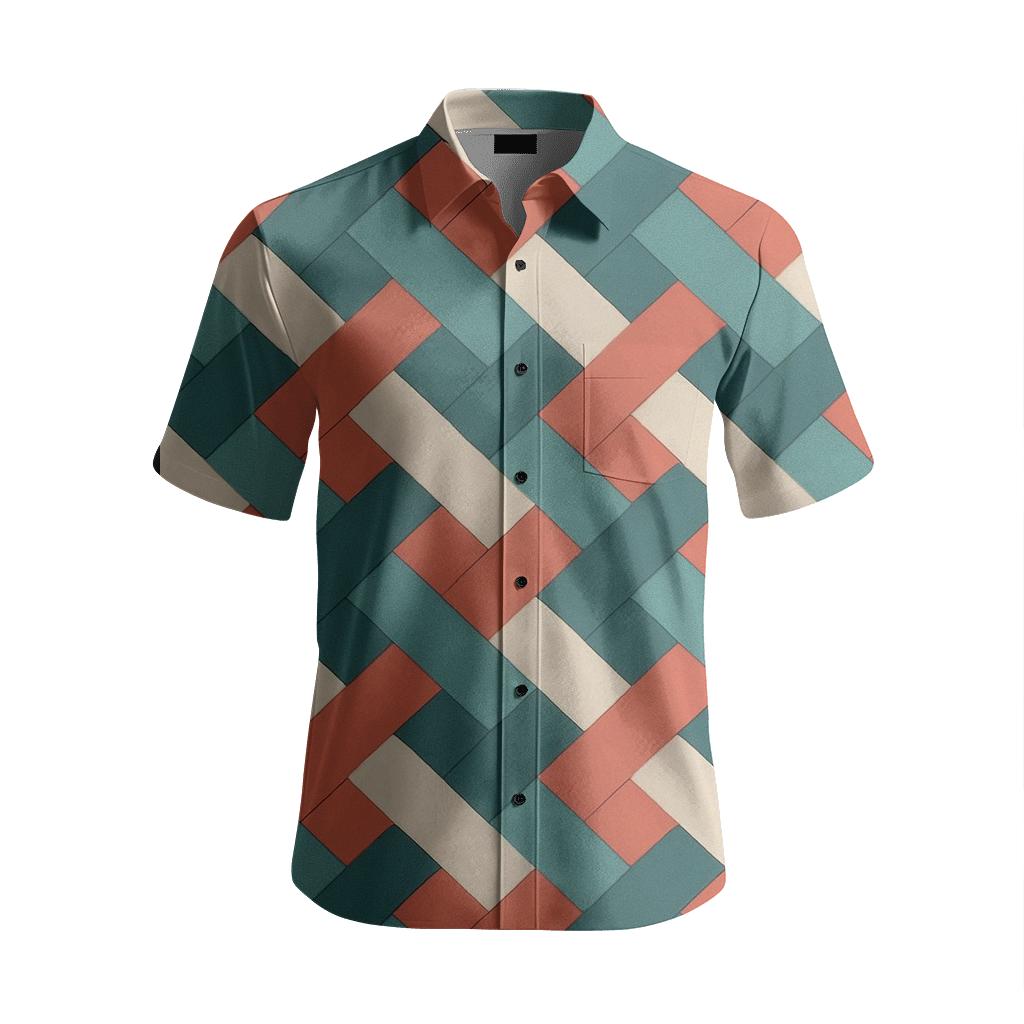 Oblique Band Interlock unique graphic short sleeve shirts