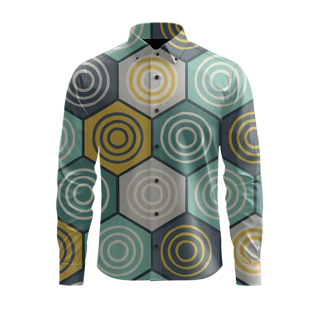 Hex Ring Grid premium long sleeve apparel