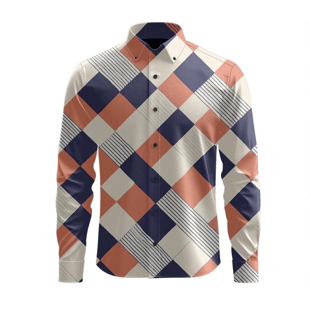 Sheared Rhombus Field custom long sleeve shirts