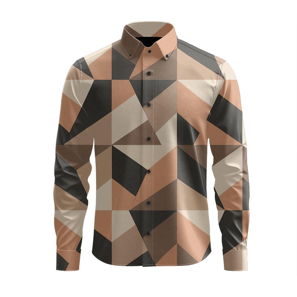 Angular Patch Tesserae comfortable casual long sleeves