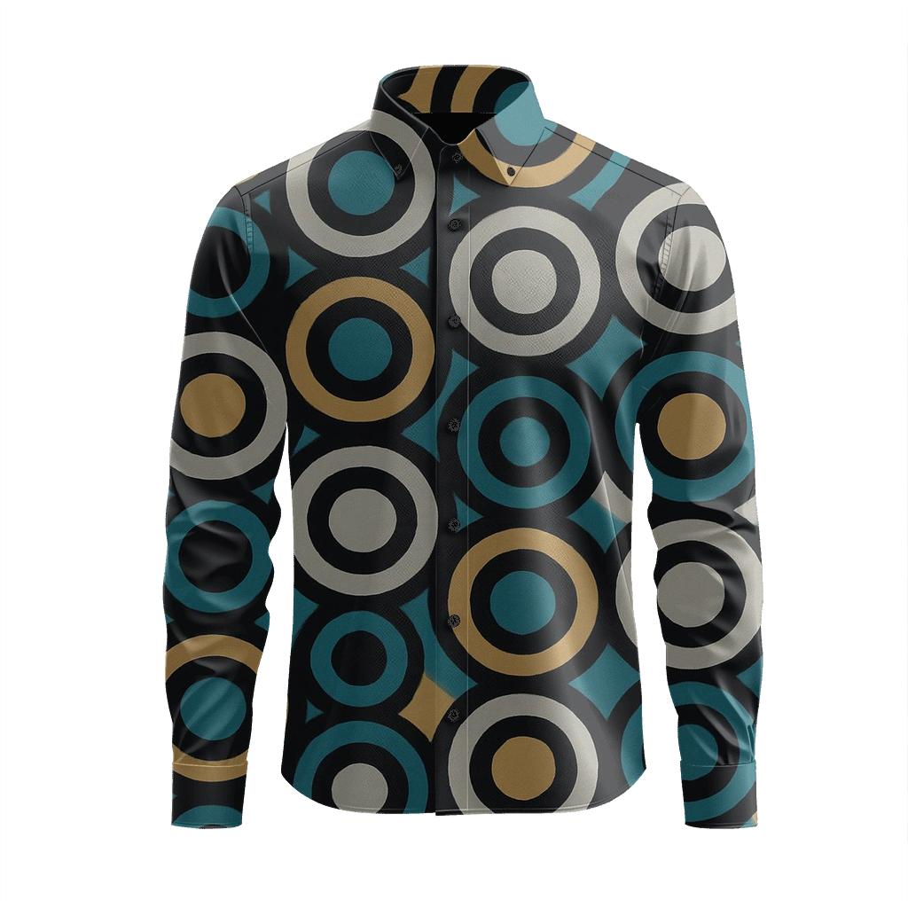 Concentric Loop Circuit trendy crew neck long sleeves