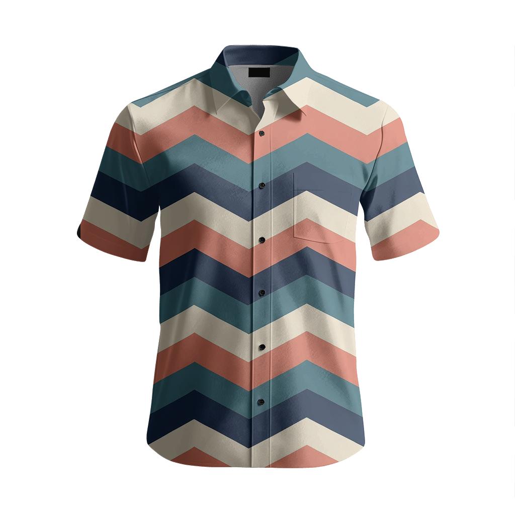 Chevron Pulse Band unique graphic short sleeve shirts
