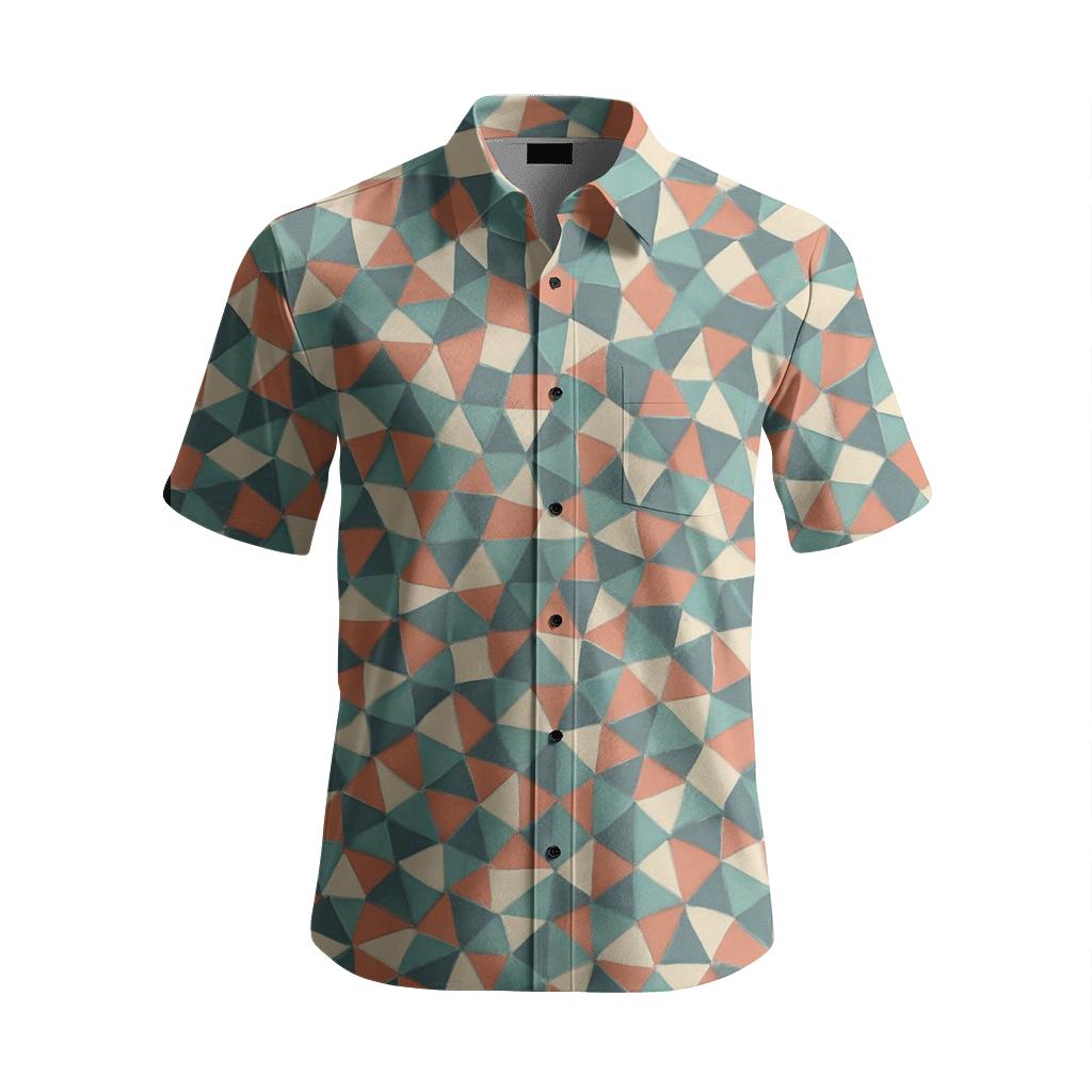 Micro Mosaic Shards stylish fitted short sleeve tees
