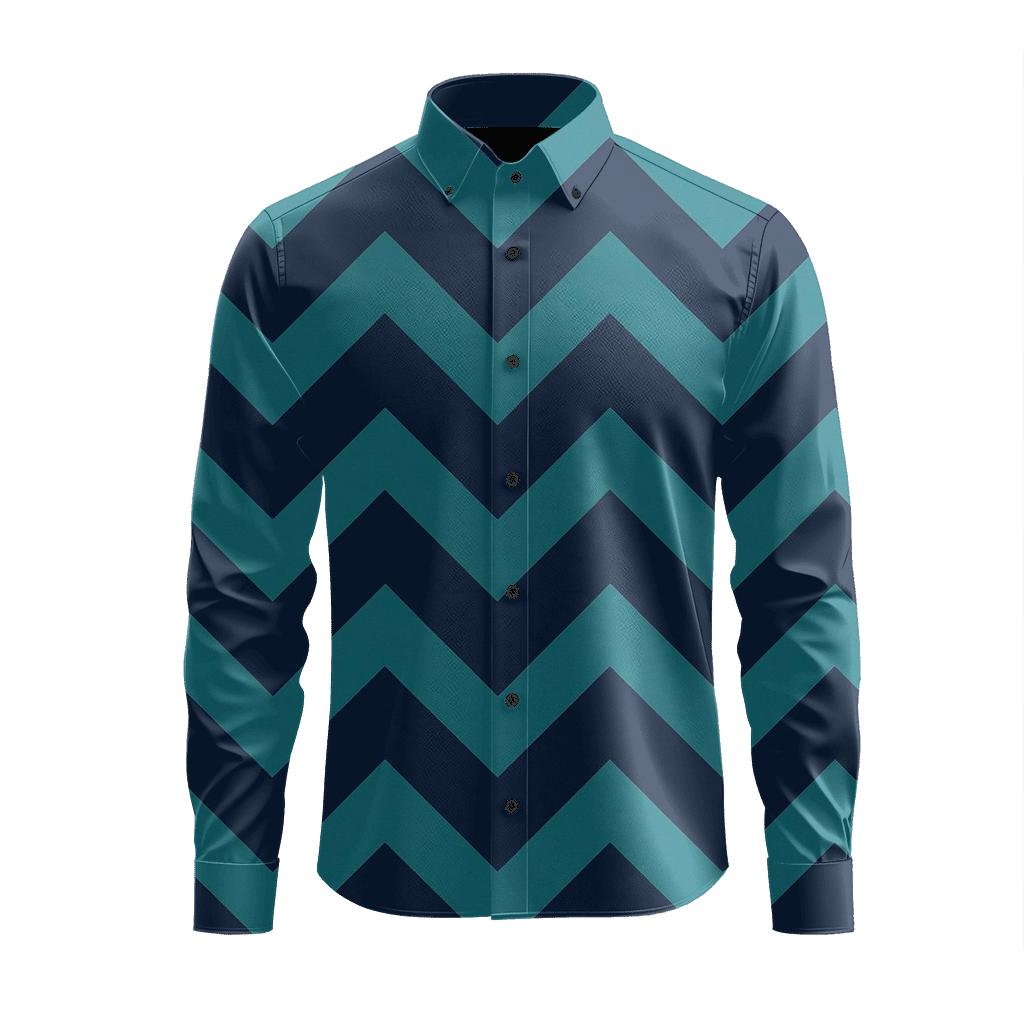 Chevron Pulse Field custom long sleeve shirts