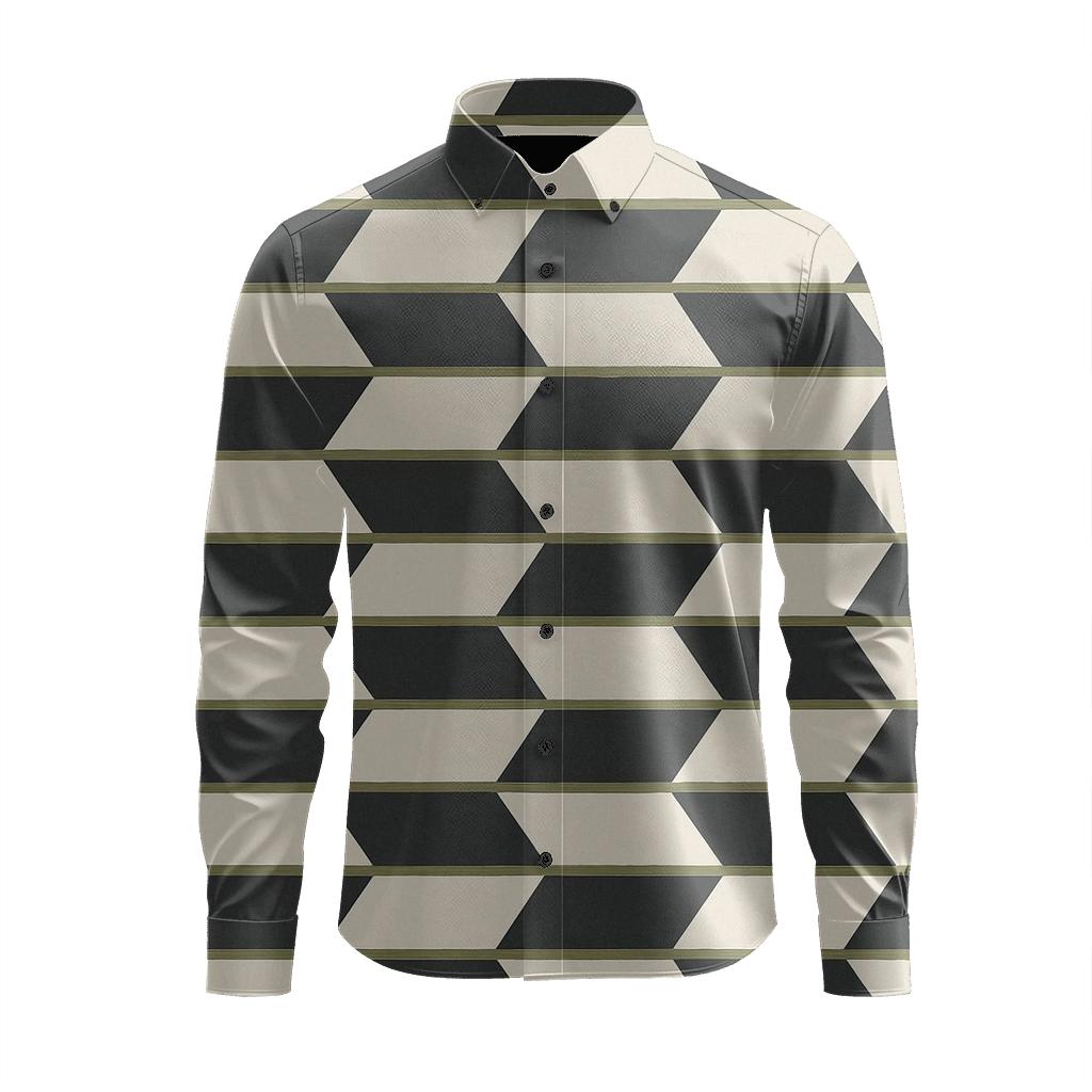 Shear Grid Tide stylish fitted long sleeve tees