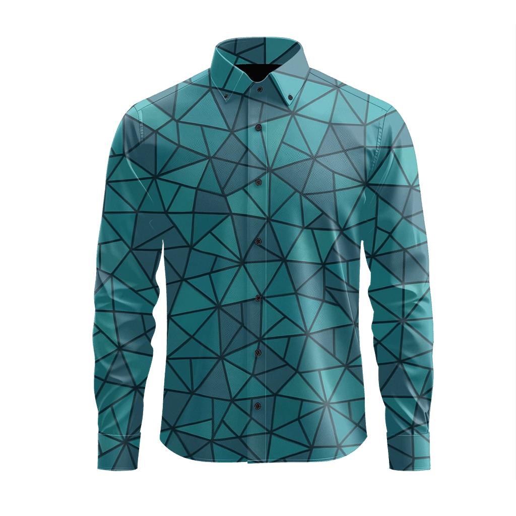 Cell Split Mosaic stylish fitted long sleeve tees