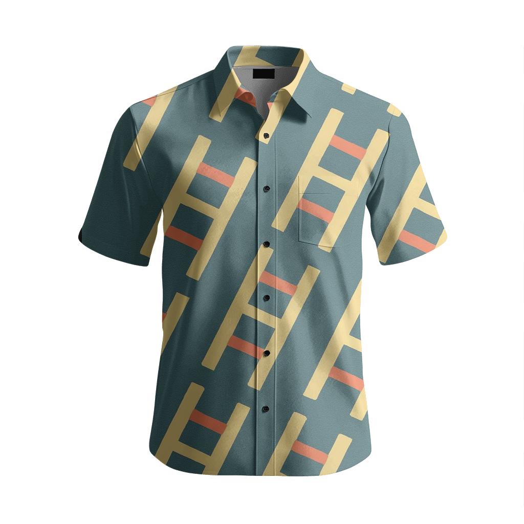 Oblique Ladder March personalized casual short sleeves