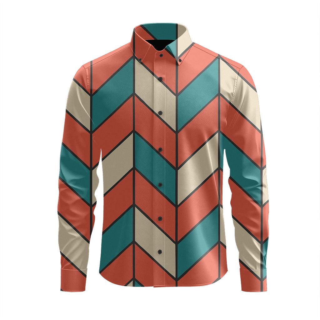 Offset Rhombus Relay personalized cotton long sleeves