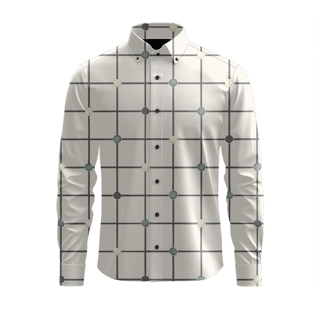 Lattice Dot Overlay custom long sleeve shirts