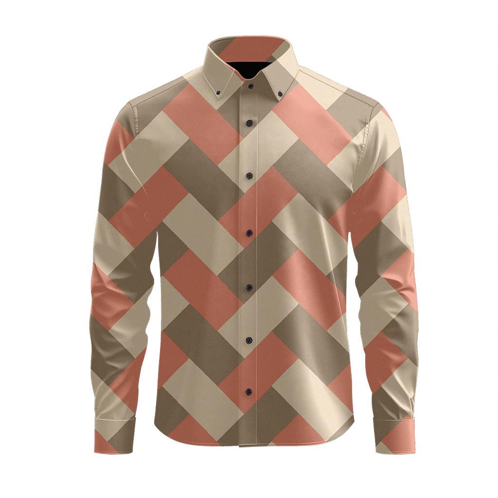 Staggered Rhombus Matrix custom long sleeve shirts