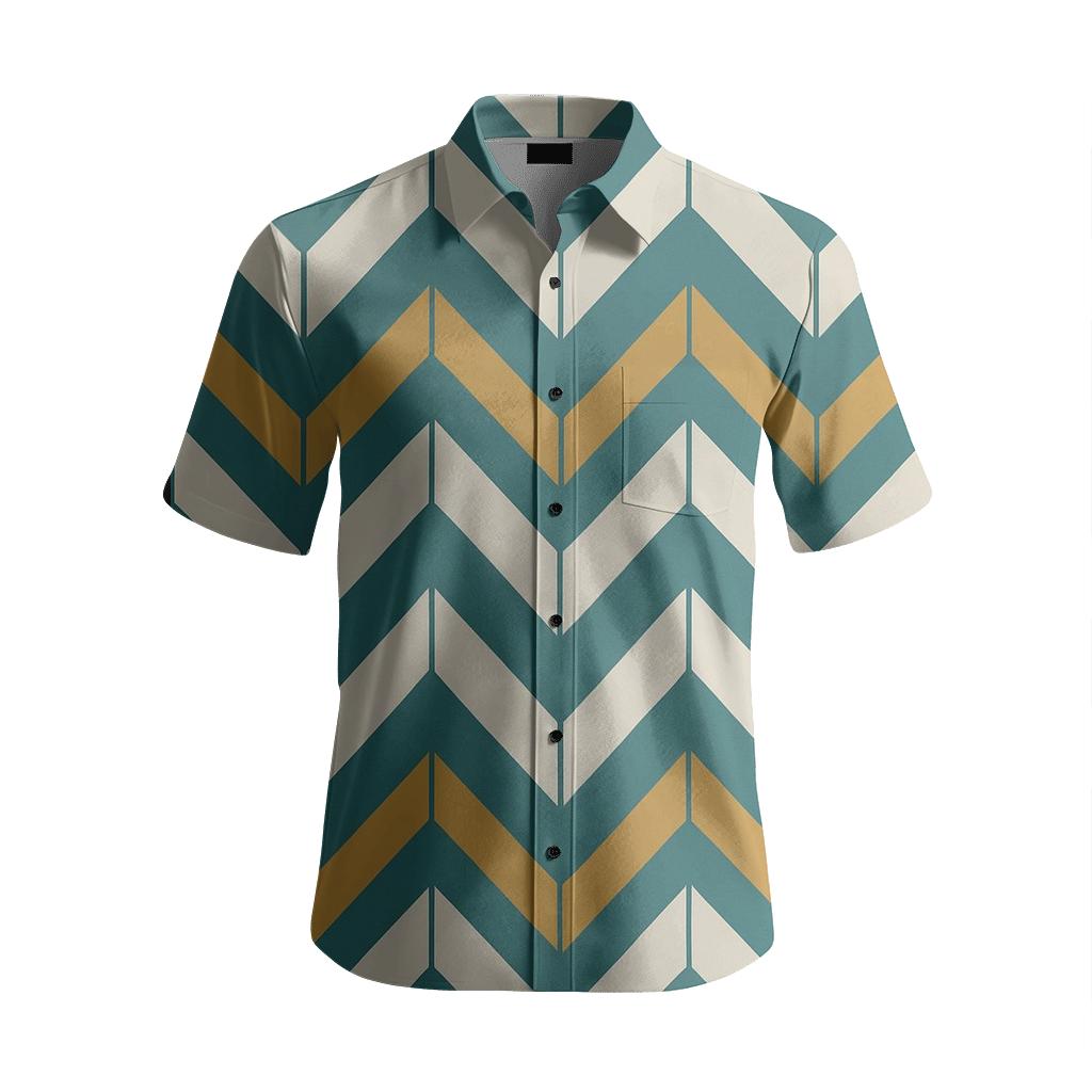 Chevron Pulse Grid personalized casual short sleeves