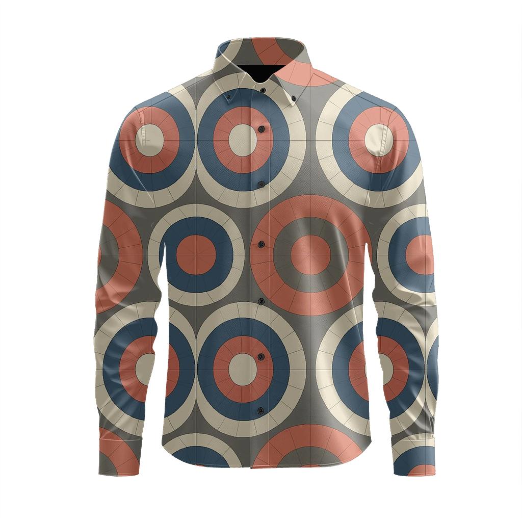 Radial Band Mosaic designer printed long sleeve tops