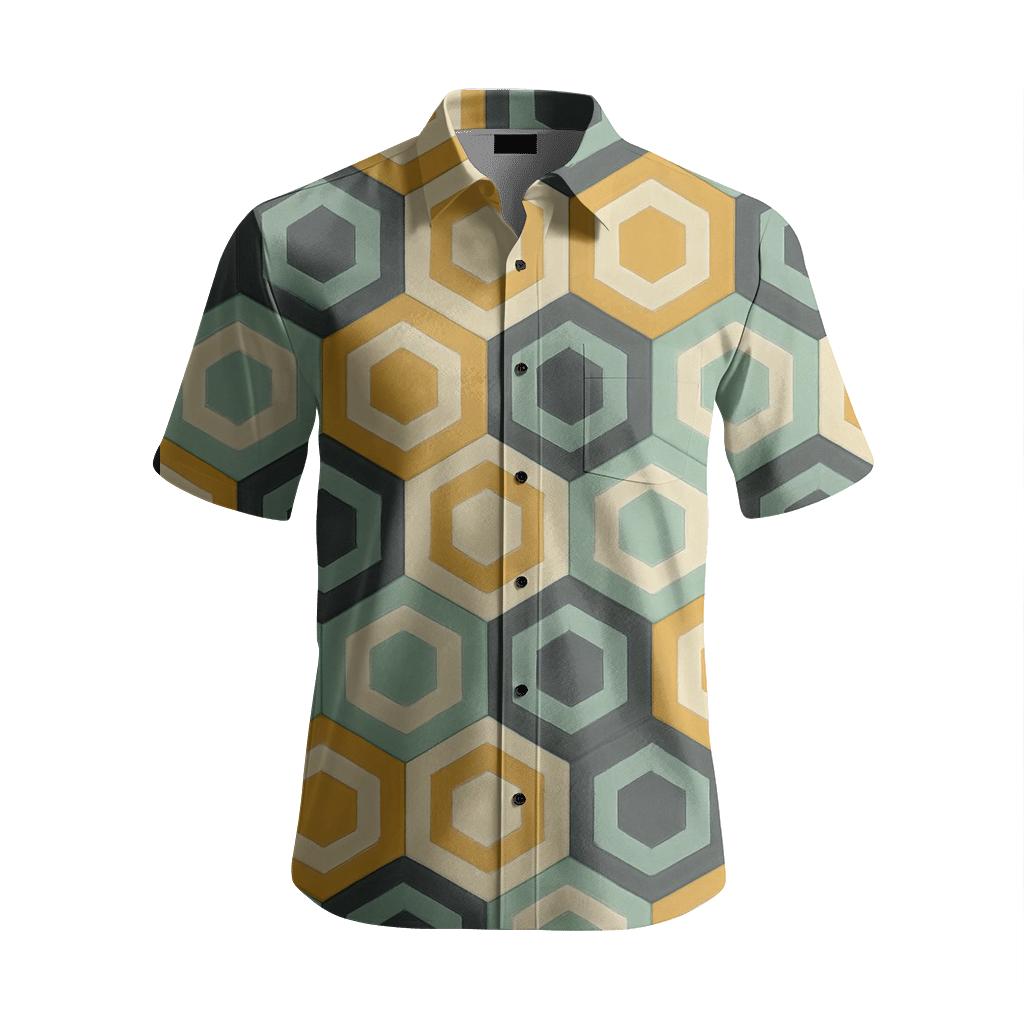 Hex Tile Lattice personalized casual short sleeves