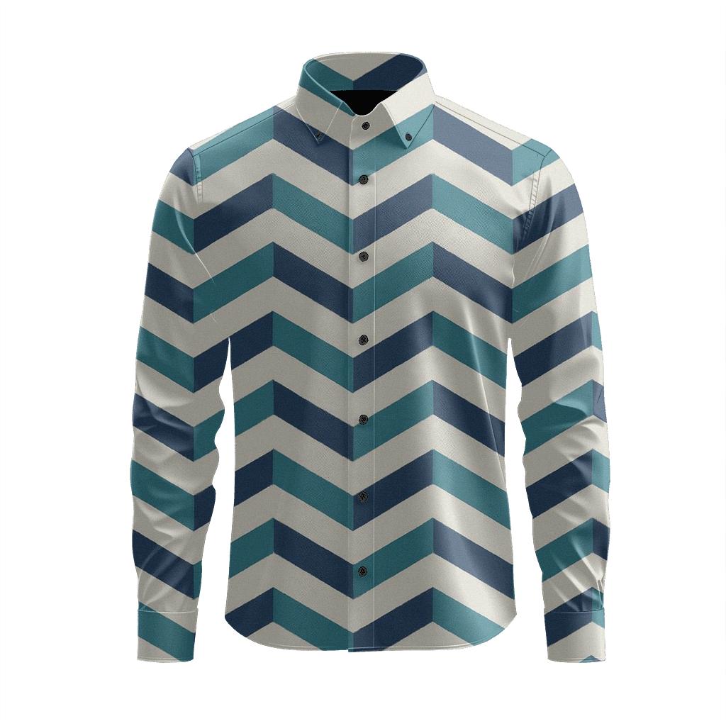 Chevron Relay Grid personalized cotton long sleeves