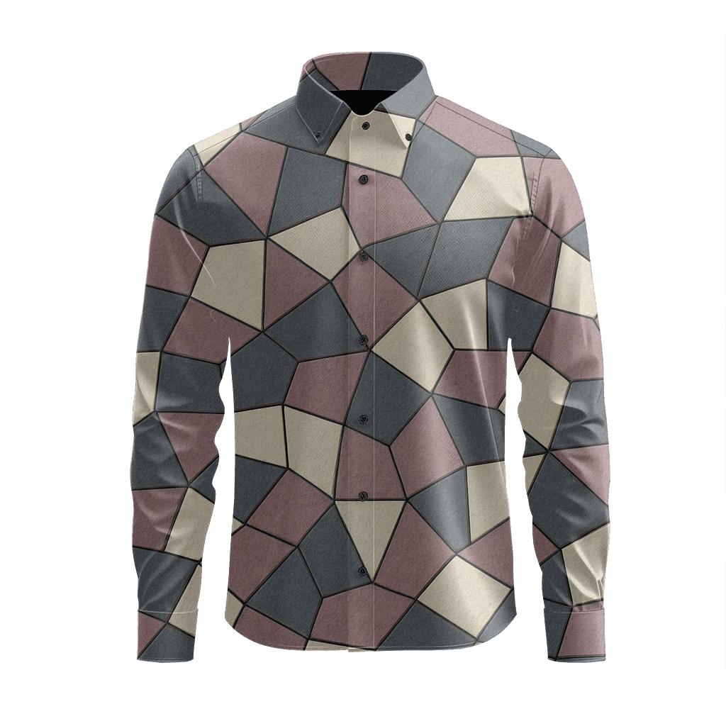 Angular Patch Tesserae comfortable casual long sleeves