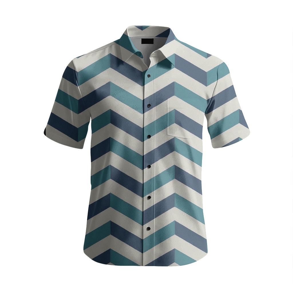 Chevron Relay Grid personalized casual short sleeves