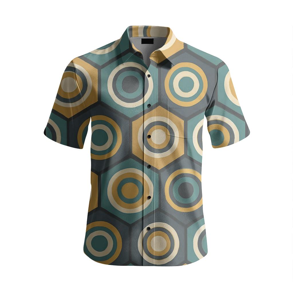Modular Hex Ring designer printed short sleeve tops