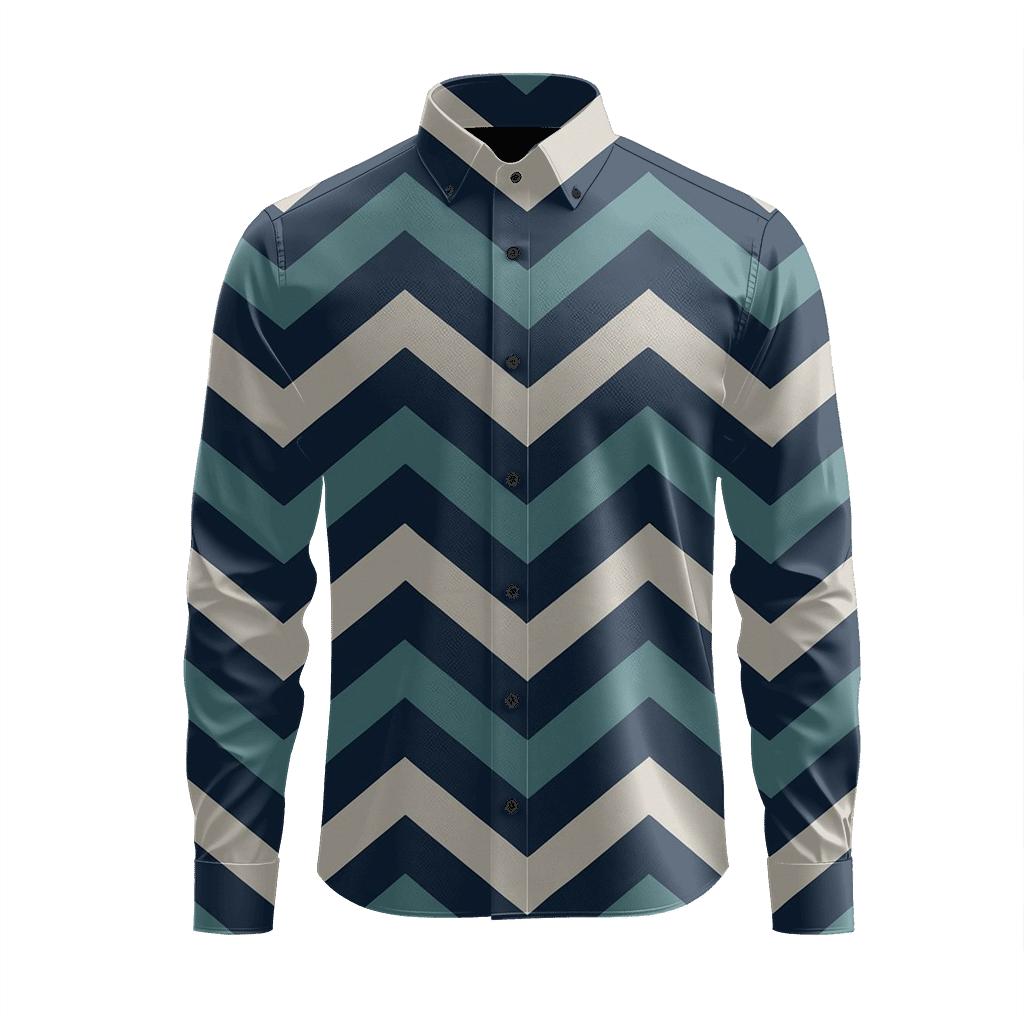 Chevron Drift Array personalized cotton long sleeves