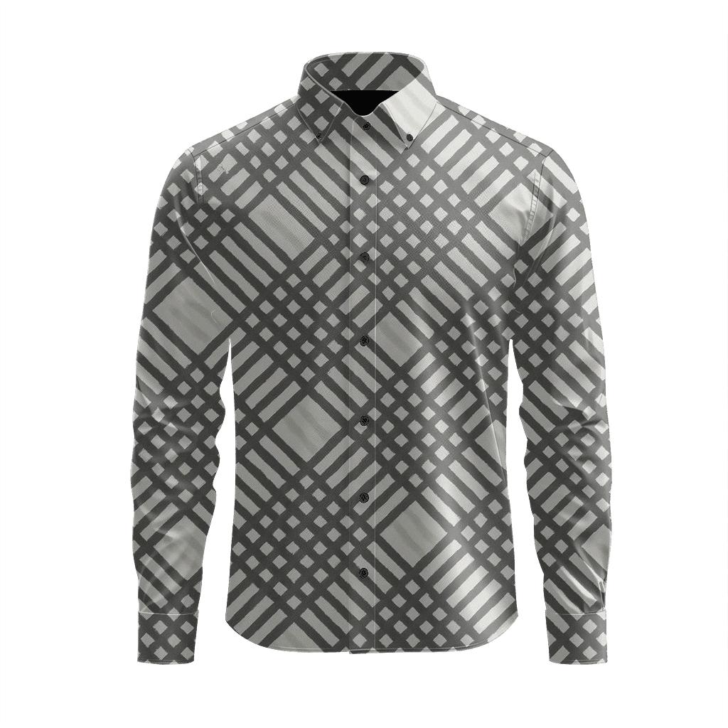 Linear Crosshatch Rhythm custom long sleeve shirts