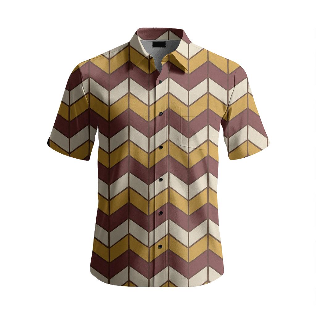 Chevron Mosaic Band personalized casual short sleeves