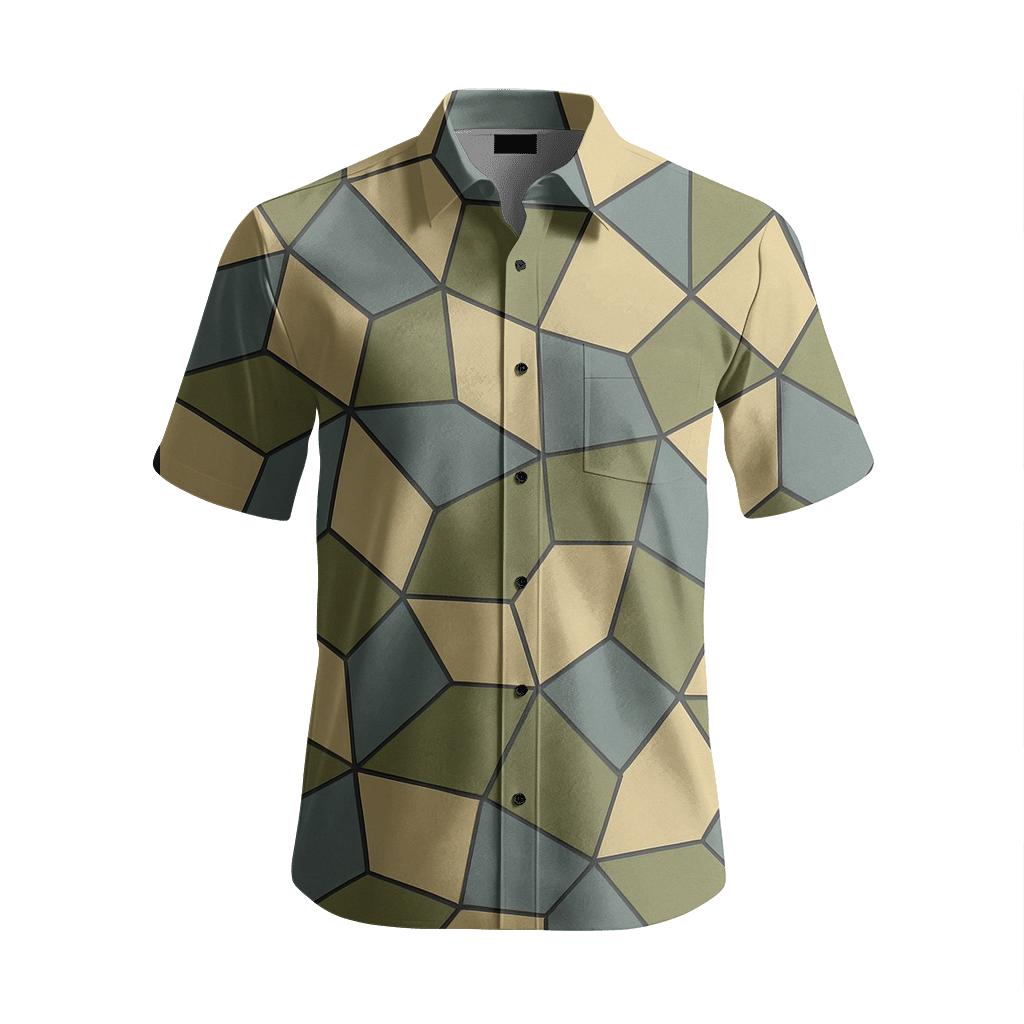 Cellular Split Mosaic unique graphic short sleeve shirts