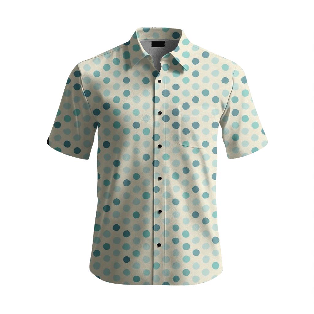 Micro Dot Vector Field custom short sleeve shirts