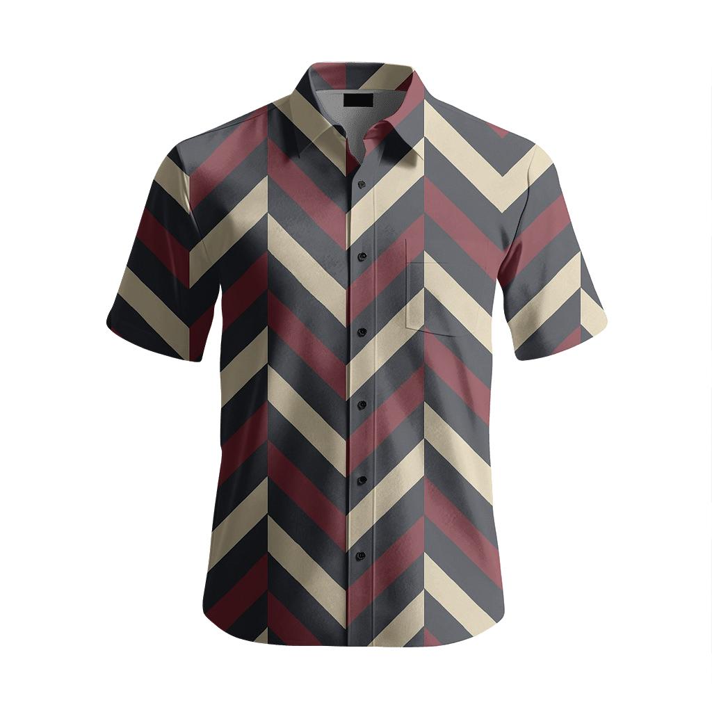 Chevron Herringbone Relay personalized casual short sleeves