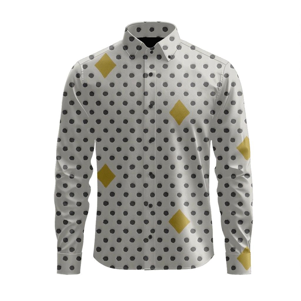 Micro Dot Lattice designer printed long sleeve tops