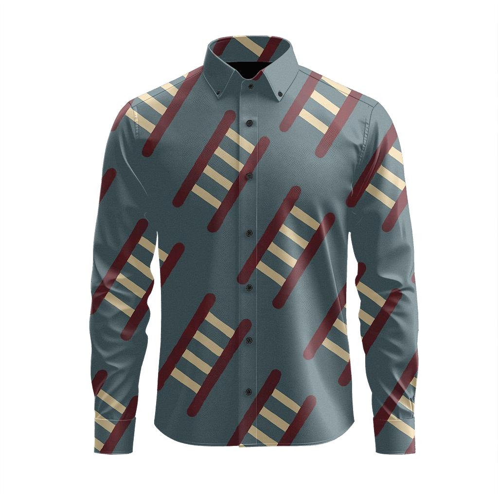 Oblique Ladder March designer printed long sleeve tops