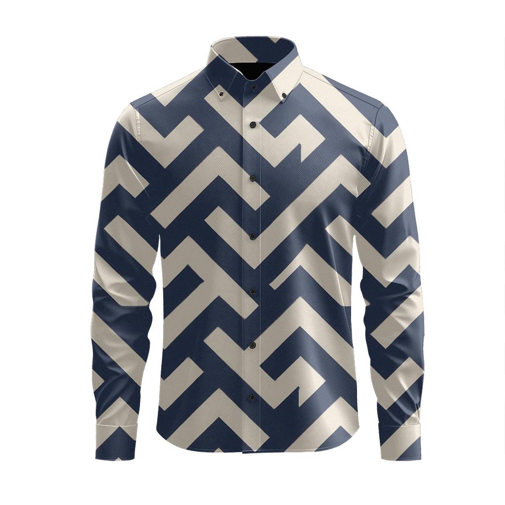 Modular Arrow Weave trendy crew neck long sleeves