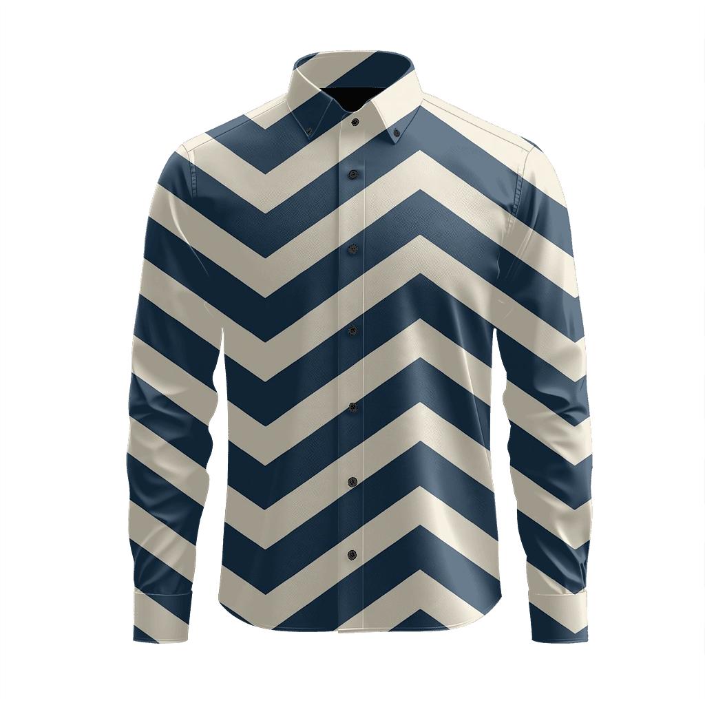 Chevron Pulse Field stylish fitted long sleeve tees