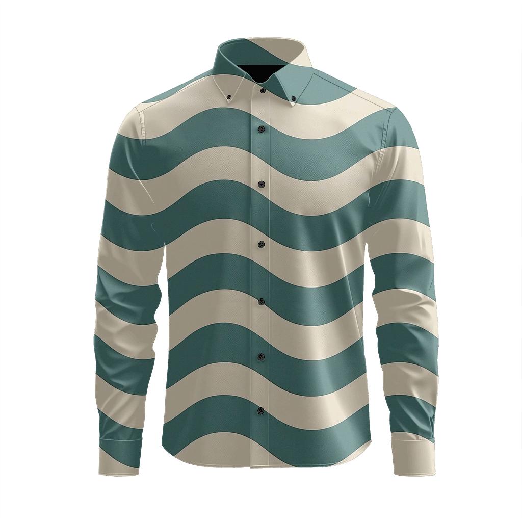Sine Stripe Modulation unique graphic long sleeve shirts