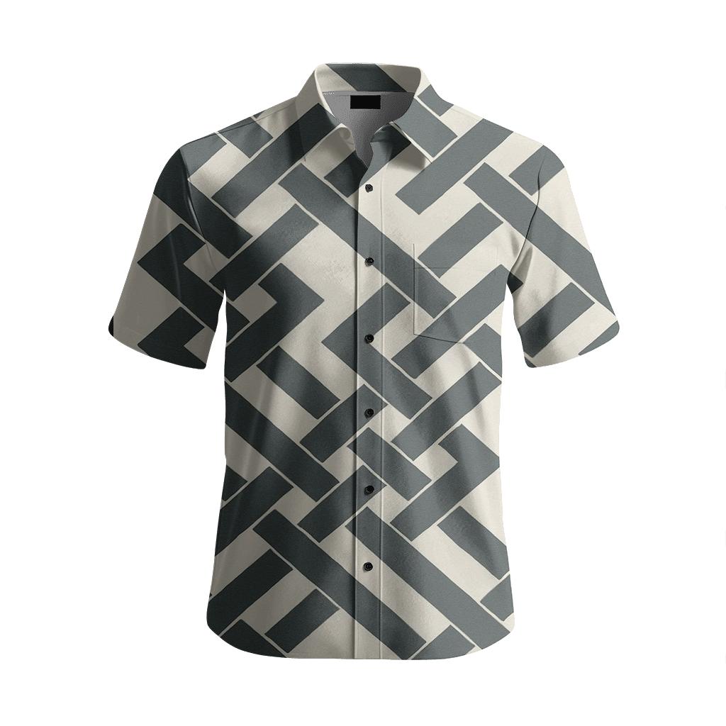 Oblique Ladder Weave custom short sleeve shirts