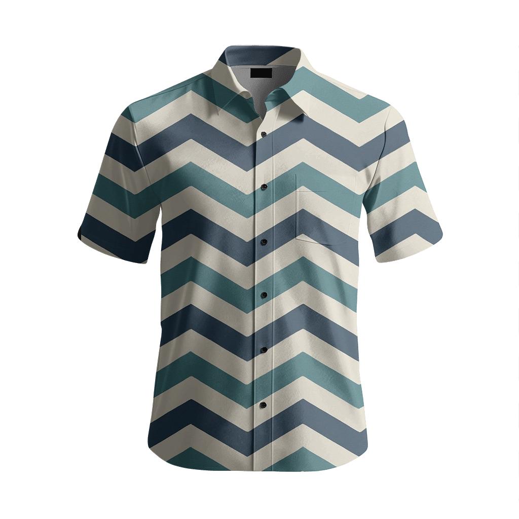 Chevron Ribbon Matrix stylish fitted short sleeve tees